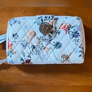 Vera Bradley RFID Turnlock Wallet MERRY MISCHIEF SNOW DAY Christmas Holiday